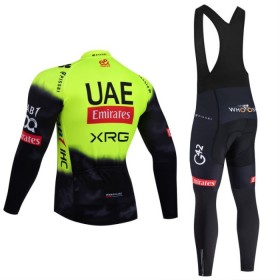 Set Fietsshirt Lange Mouw + Lange Koersbroek 2025 UAE TEAM EMIRATES Groente